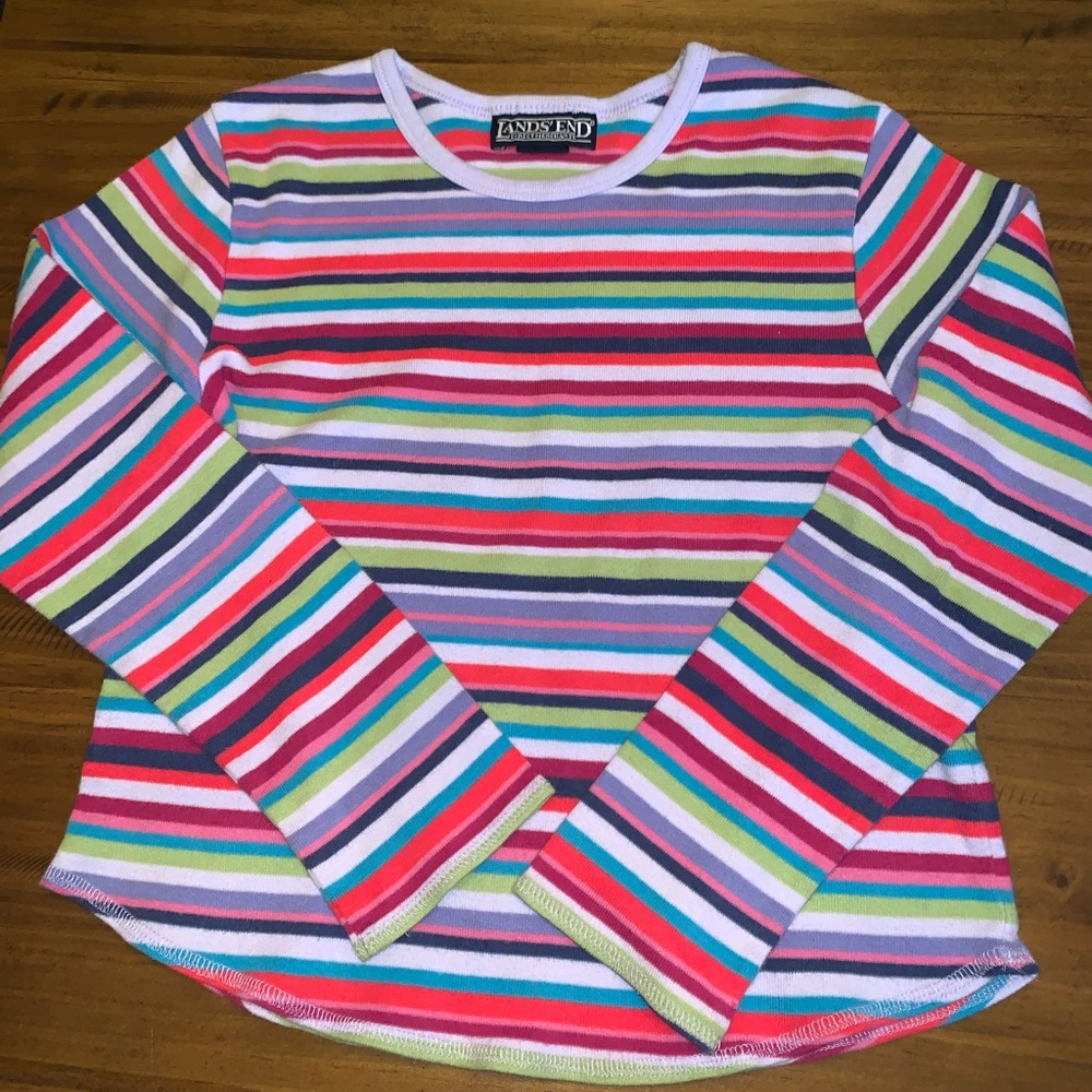 Girl’s Striped Land’s End Long Sleeve Size S